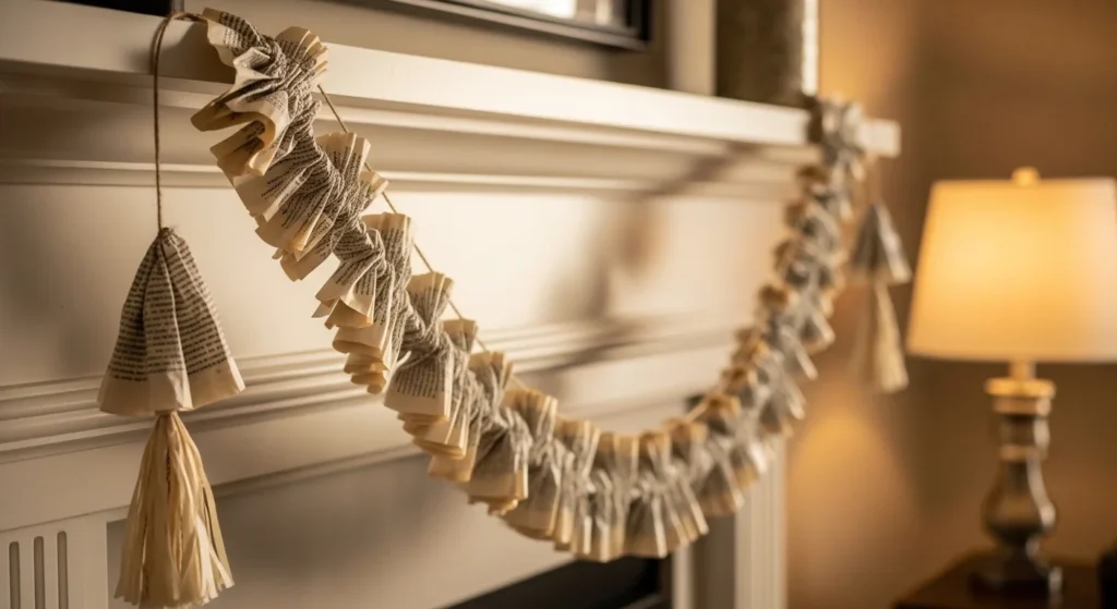 24 Book Page Garland Ideas That Look So Cozy