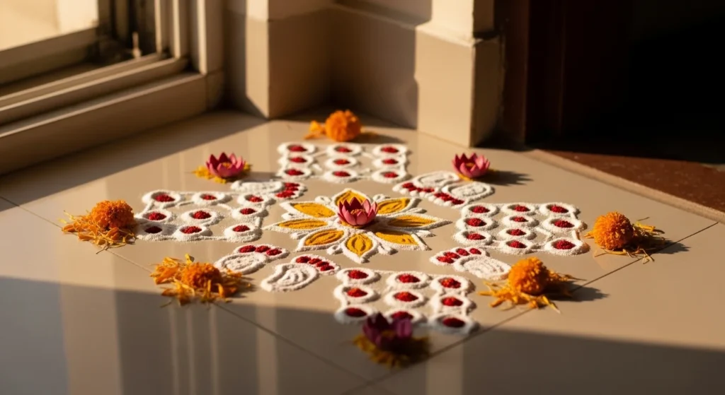 25 Cute Small Rangoli Designs That Fit Any Corner