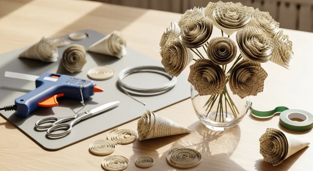 26 Book Page Rose DIY Ideas That Look Romantic