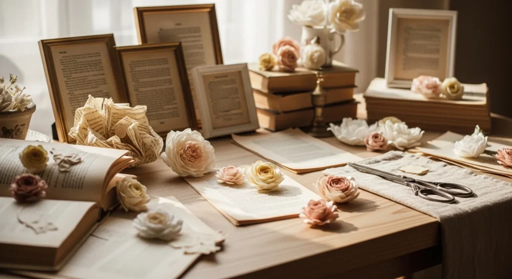 28 DIY Book Page Art Ideas That Feel Vintage and Chic