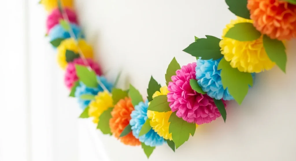 How to Make Paper Flower Garland for Parties