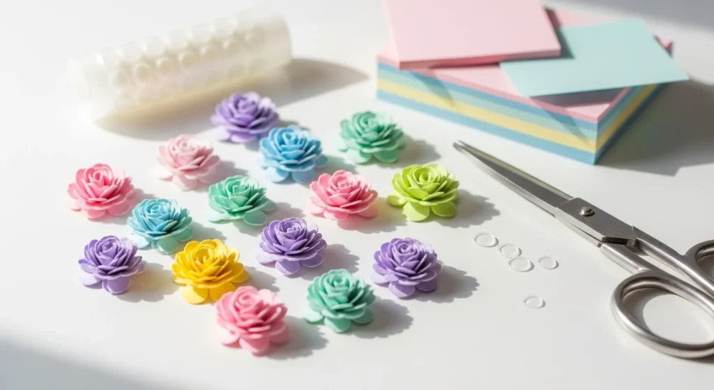 How to Make Tiny Paper Flowers for Crafts