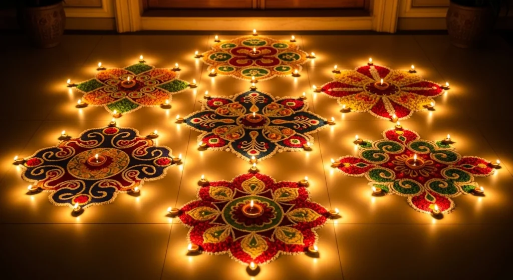 30 Diwali-Ready Simple Rangoli Designs That Glow in Photos
